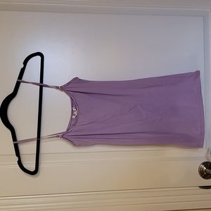Lavender cotton and spandex spaghetti strap camisole